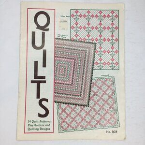 Vintage Quilts Pattern Book No 3614 With 14 Quilt Patterns Borders Block Designs